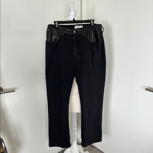 Abercrombie & Fitch Mixed Fabric Curve Love High Rise 90s Relaxed Jeans